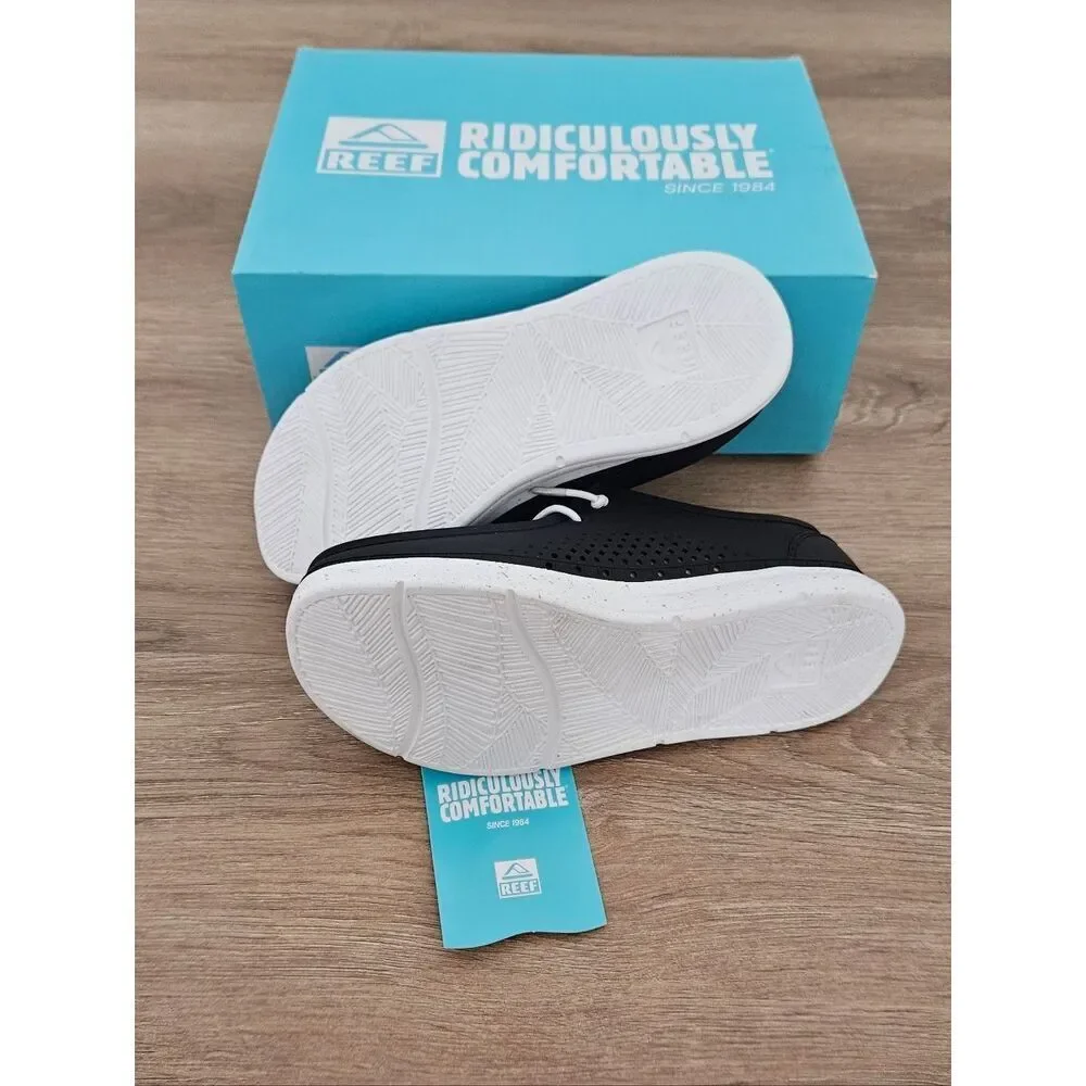Reef Black and White Slip-On Sneakers Size 5